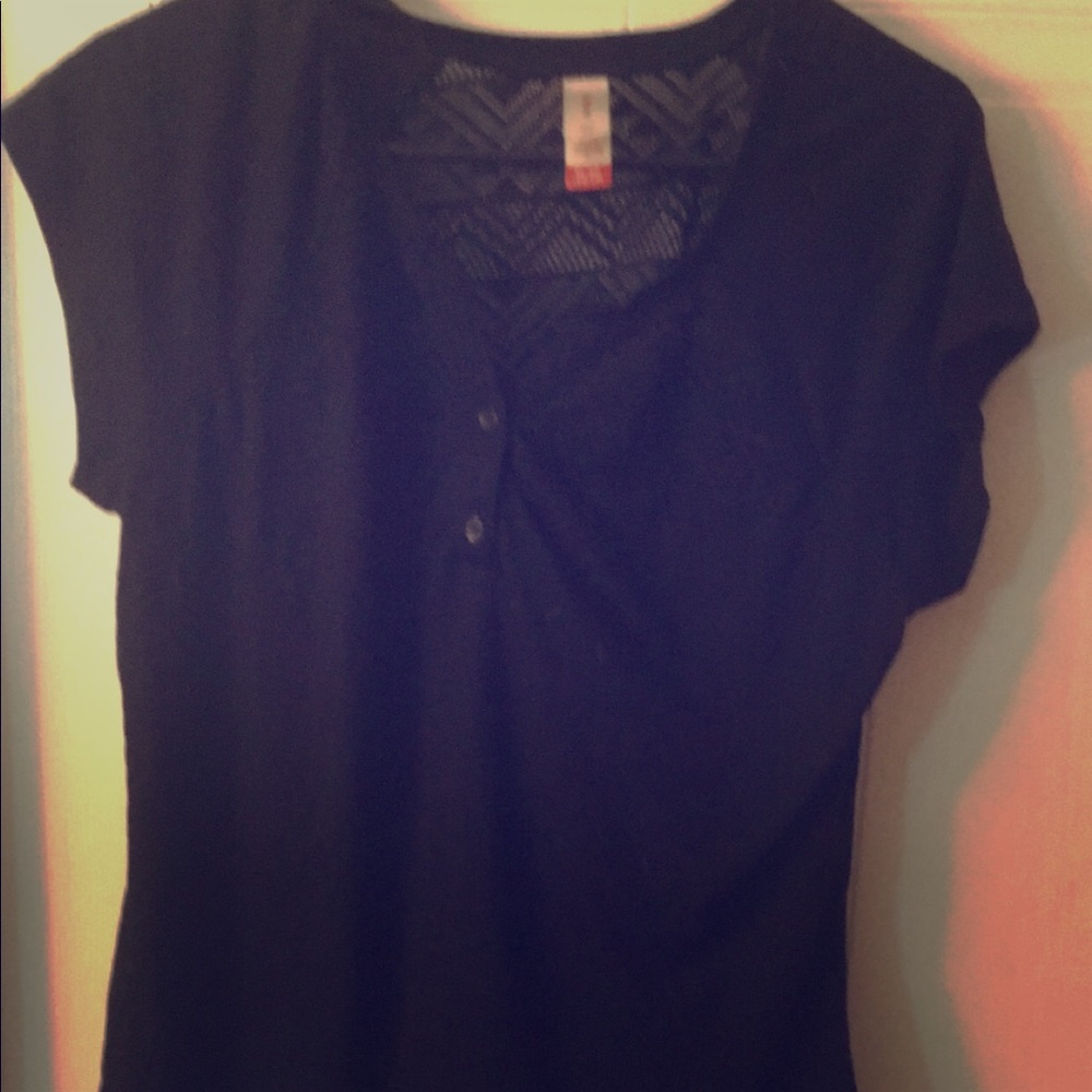 Super cute black lace shirt